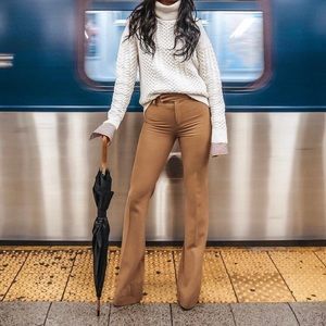 Zara Camel Flare Pants